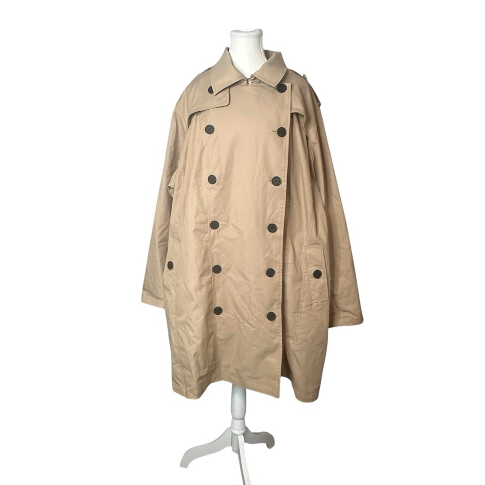 Universal Standard Derjon Doible Breasted Trench Coat Beige - Picture 3 of 7